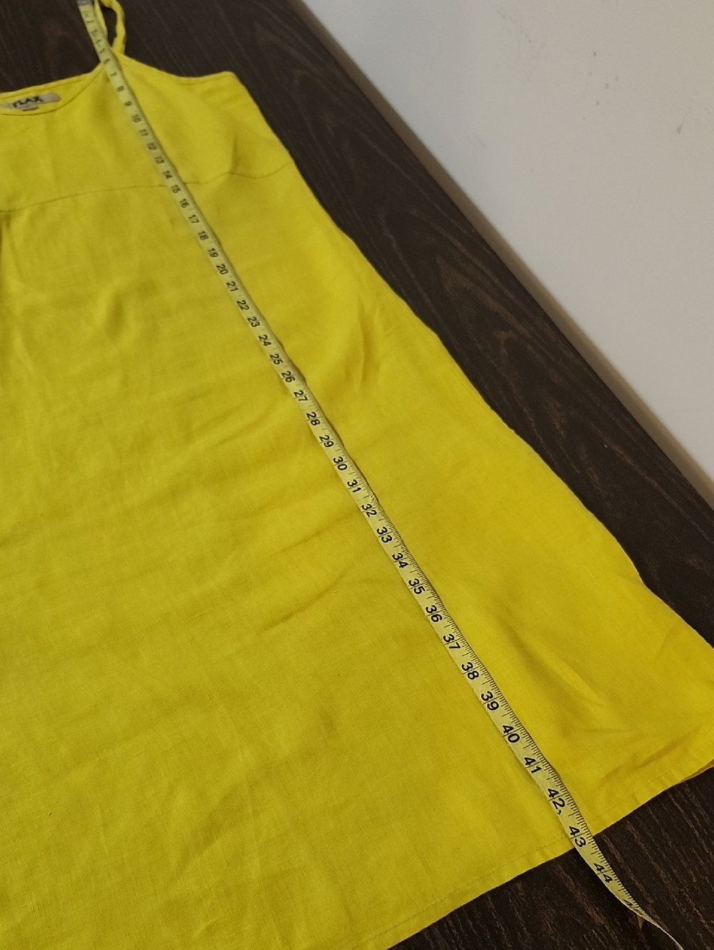 FLAX Linen Slip Dress Small Green - Picture 6 of 7